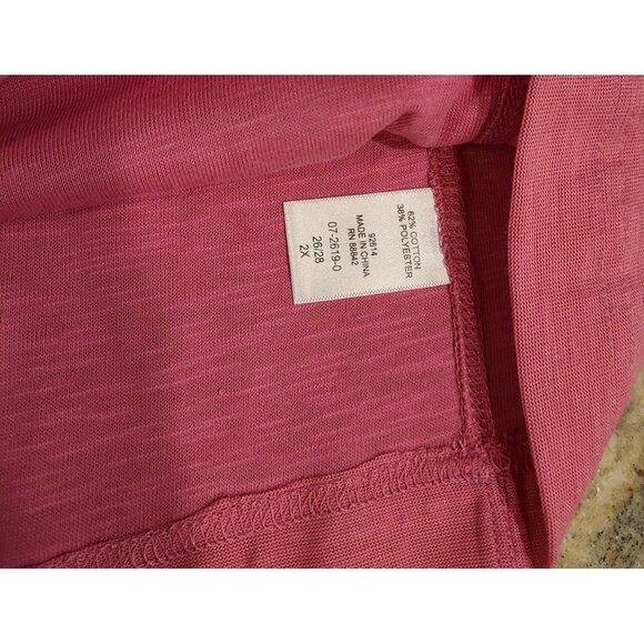 New? Lot of 2 Plus Size 26/28 Woman Within Stretch Shirt Short Sleeve Eyelet Tie - Picture 5 of 14